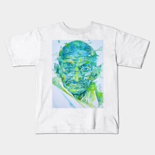 MAHATMA GANDHI watercolor portrait .2 Kids T-Shirt